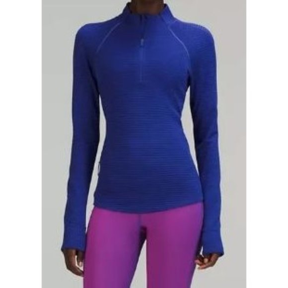 lululemon athletica Tops - NWT Lululemon Ventscape Half-Zip Long Sleeve Blue-sz 2